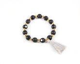 Dark-Crush-Black-Onyx-Gold-Beaded-Tassel-Bracelet-2